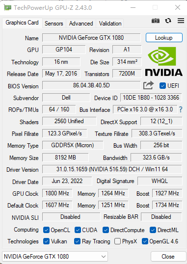 6年老将GTX1080能否再战
